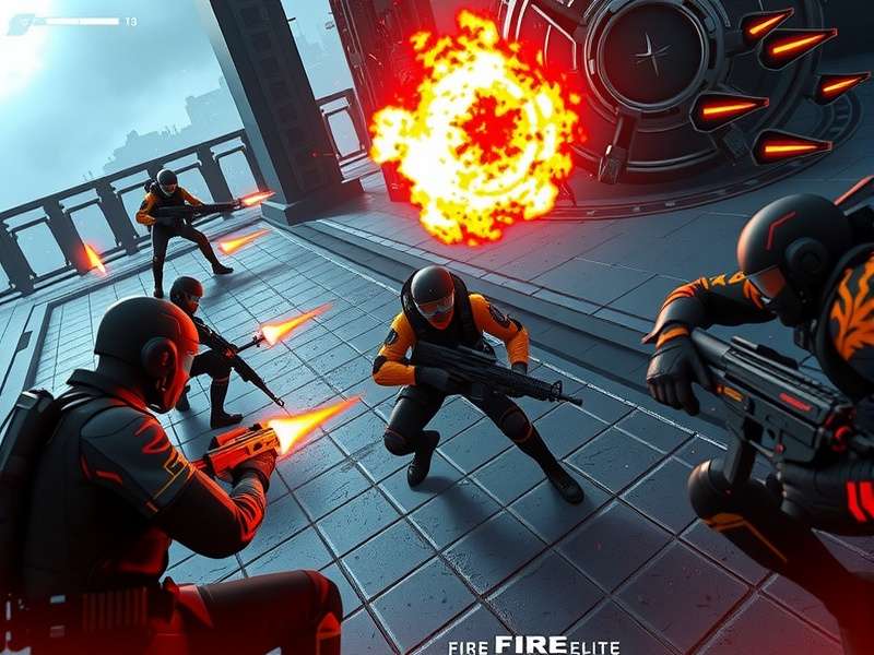 Fire Elite Commander gameplay screenshot showing intense combat